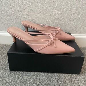 NWOT Pointed Toe Mules | Blush Pink